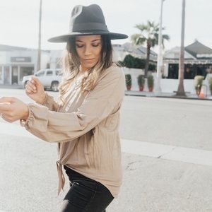 CJLA Georgia V-Neck Tie Blouse